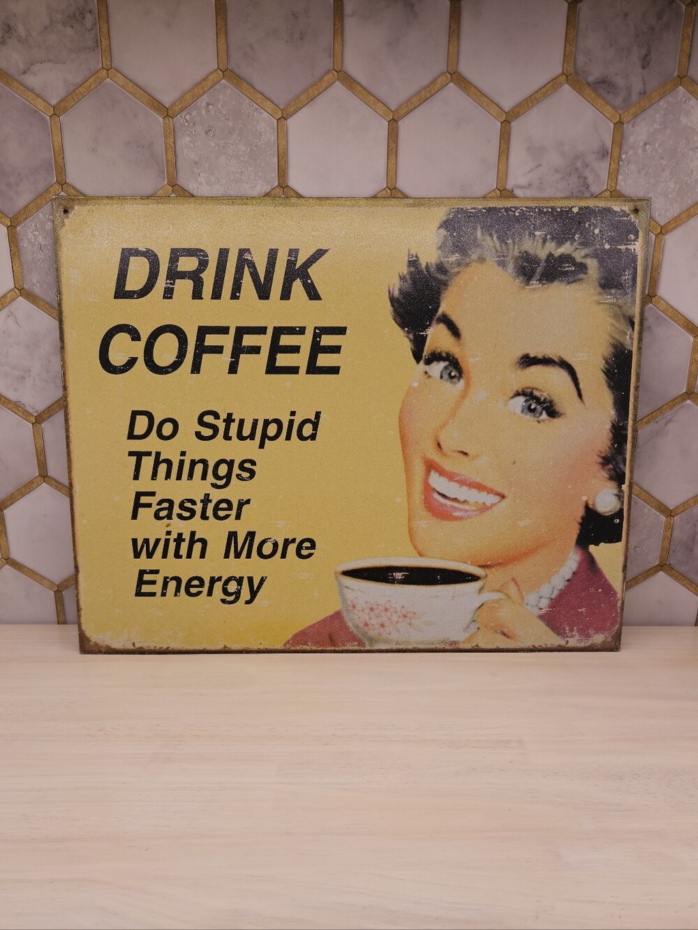 Vintage Inspired 16"x12" metal Coffee Sign